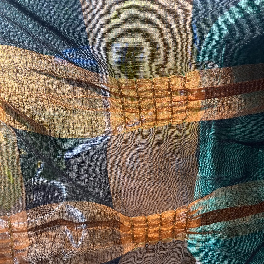 Oska Brown and Black Wool Scarf - Picture 5 of 10